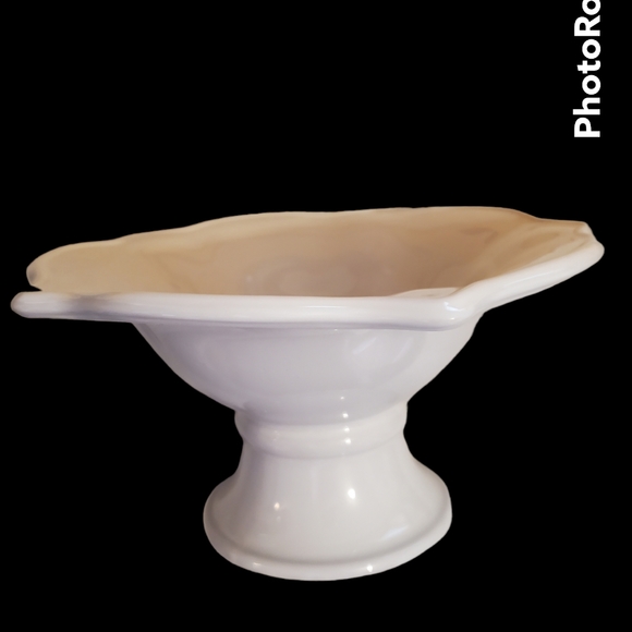 Home Interiors Hampton small Compote 9" x 5"  pedestal New microwave, oven safe - Picture 7 of 10